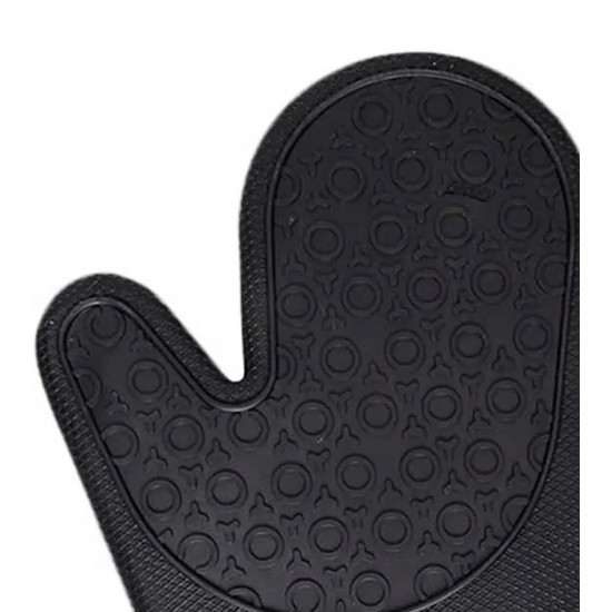 Luva Térmica De Silicone Com Tecido Preta